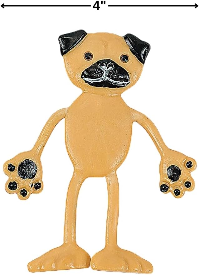 24 PCS Bendable Dog Toys – Fun Collectible Party Favors for Kids