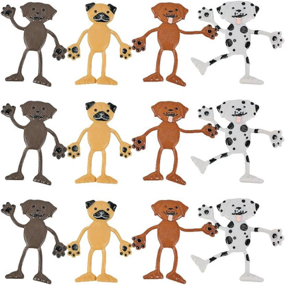 24 PCS Bendable Dog Toys – Fun Collectible Party Favors for Kids